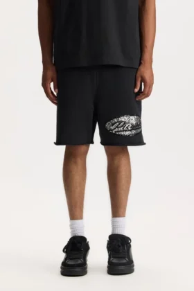 Pantalones cortos con letras de lentejuelas