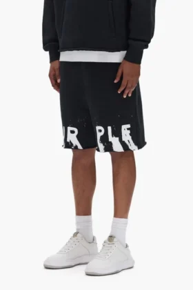 Pantalones cortos con logotipo pintado