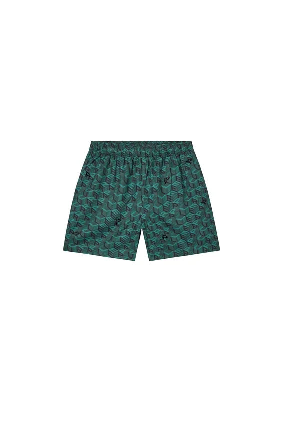 Pantalones cortos con monograma de cubos