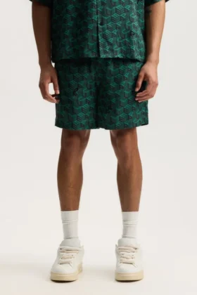 Pantalones cortos con monograma de cubos