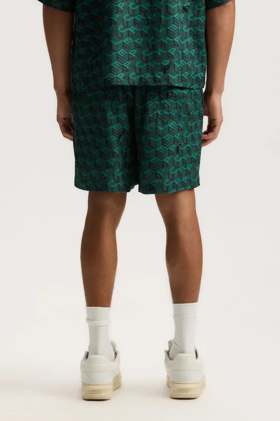 Pantalones cortos con monograma de cubos