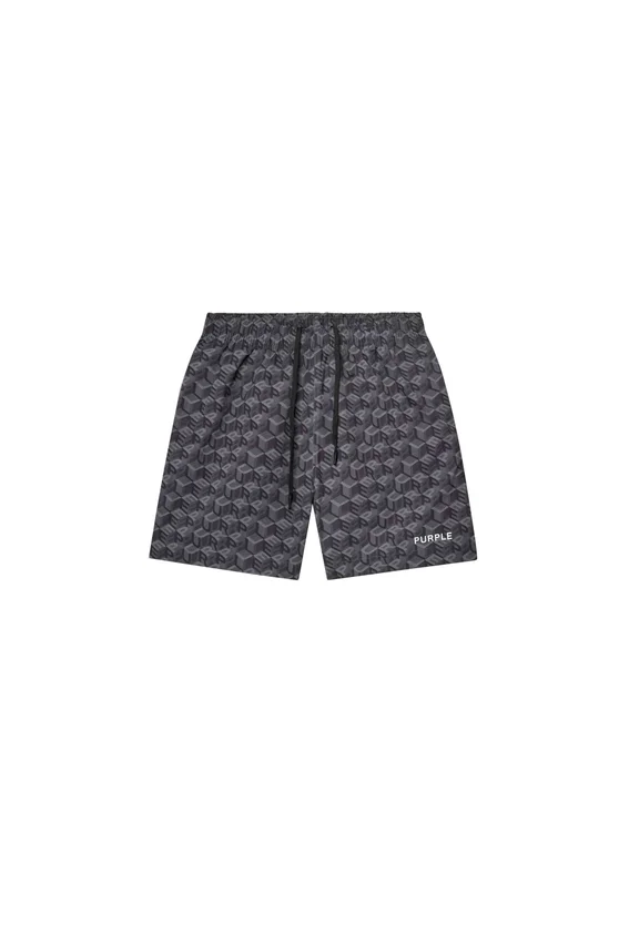 Pantalones cortos con monograma de cubos en todo el contorno