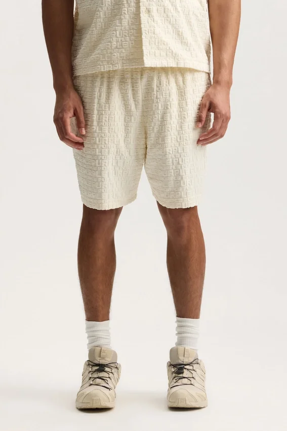 Pantalones cortos de felpa jacquard