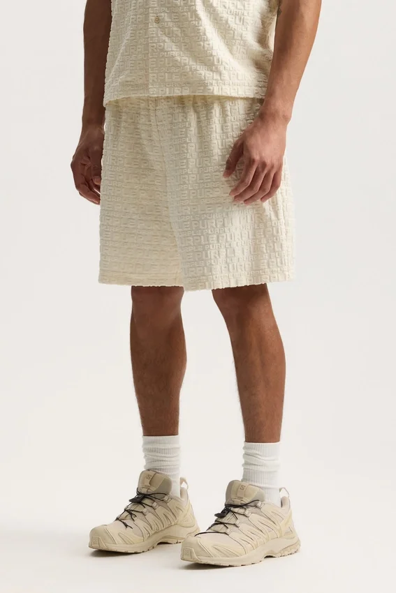 Pantalones cortos de felpa jacquard