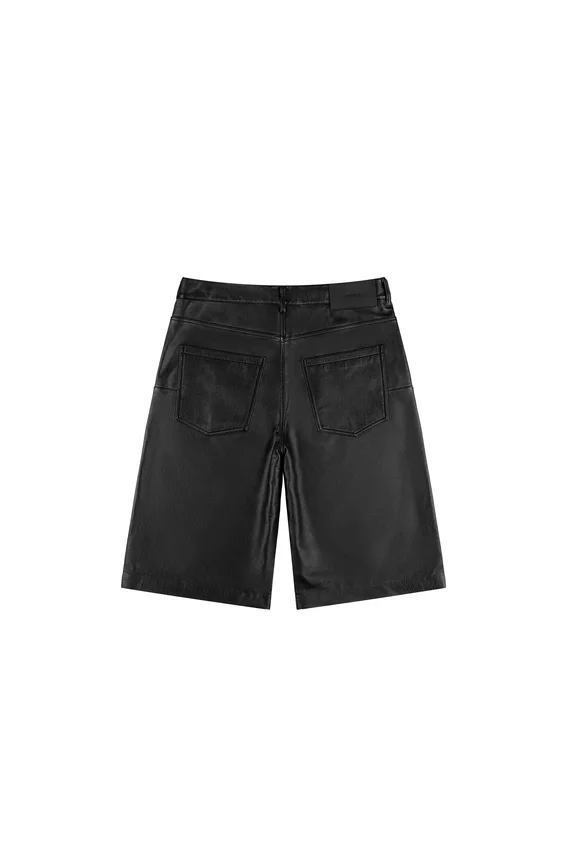 Pantalones cortos deportivos de cuero