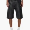 Pantalones cortos deportivos de cuero