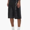 Pantalones cortos deportivos de cuero