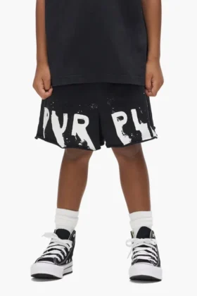 Pantalones cortos para niños con logotipo pintado