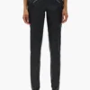 Pantalones de cuero con cremallera en V