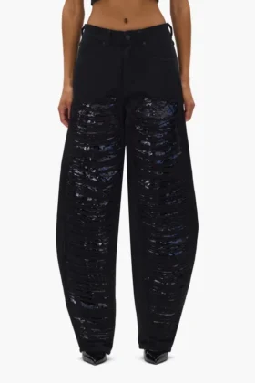 Pantalones de pierna ancha con lentejuelas