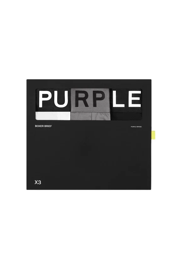 Paquete de tres calzoncillos bóxer de la marca Purple Brand - Multicolor