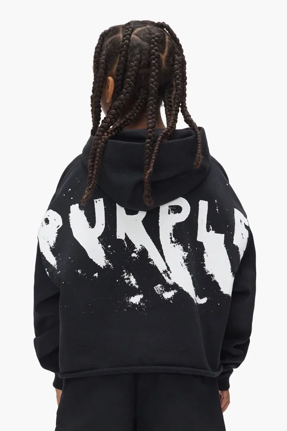 Sudadera con capucha para niños con logotipo pintado