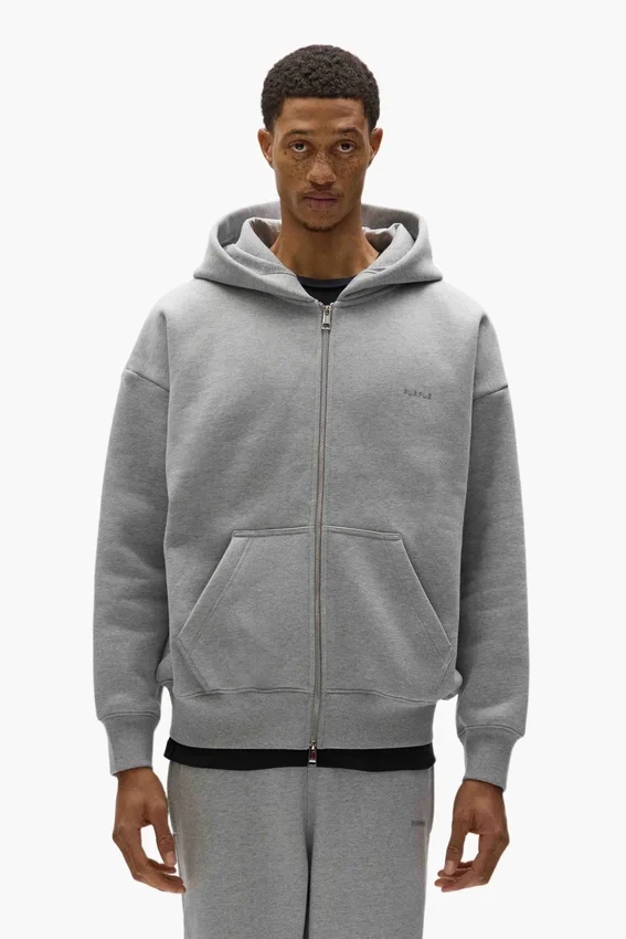 Sudadera con capucha y cremallera básica