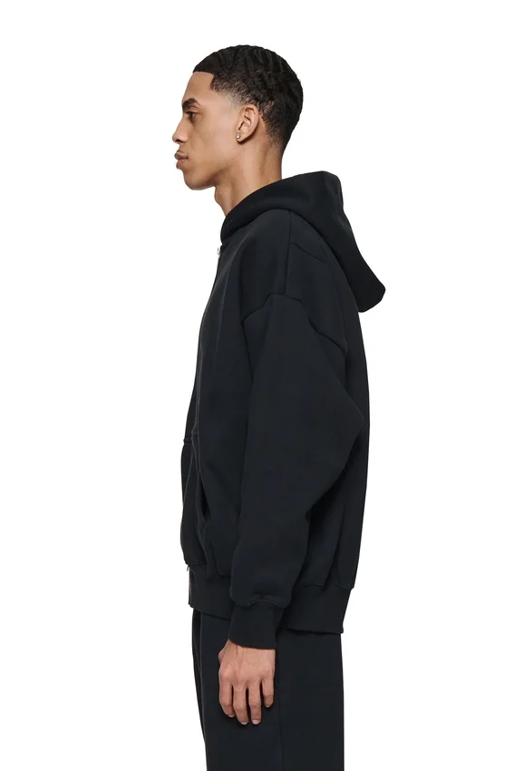 Sudadera con capucha y cremallera básica
