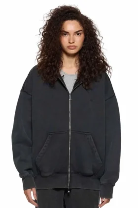 Sudadera con capucha y cremallera básica