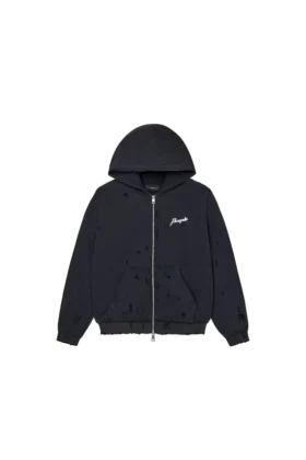 Sudadera con capucha y cremallera con letras