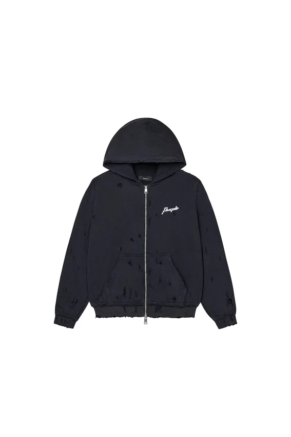 Sudadera con capucha y cremallera con letras