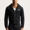 Sudadera con capucha y cremallera con letras