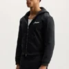 Sudadera con capucha y cremallera con letras