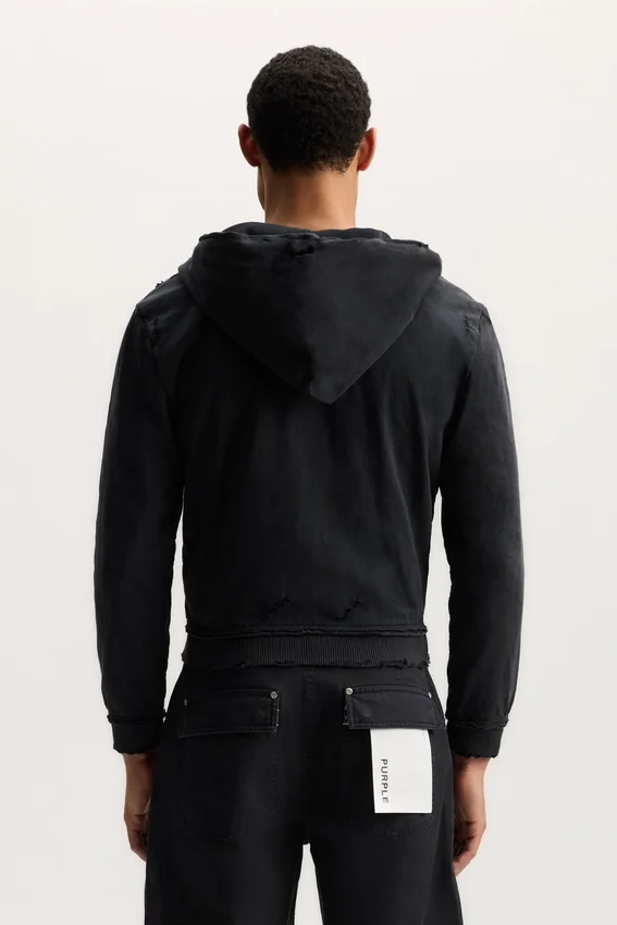 Sudadera con capucha y cremallera con letras