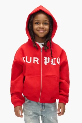 Sudadera con capucha y cremallera «Half & Half» para niños