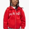 Sudadera con capucha y cremallera «Half & Half» para niños