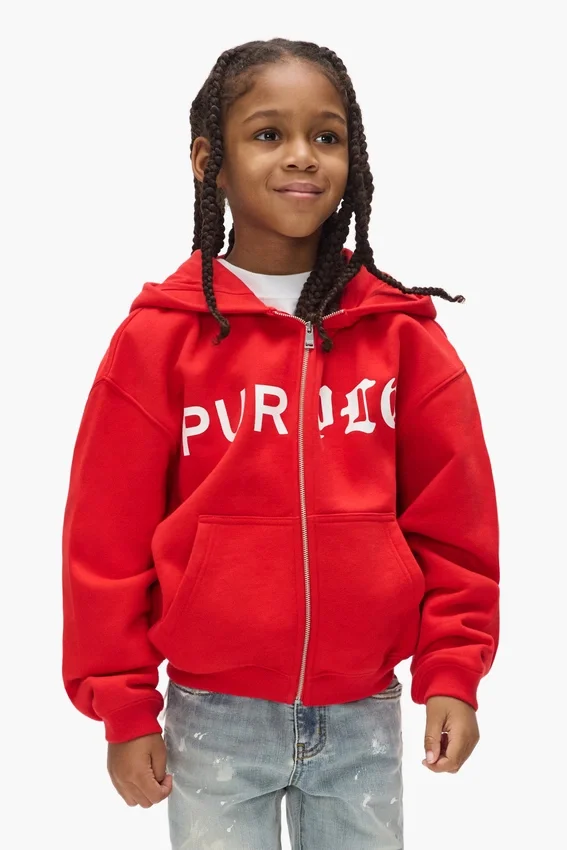 Sudadera con capucha y cremallera «Half & Half» para niños
