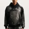 Sudadera con capucha y cristales desgastados