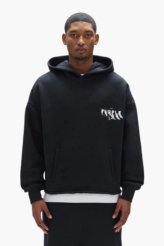 Sudadera con capucha y logotipo pintado