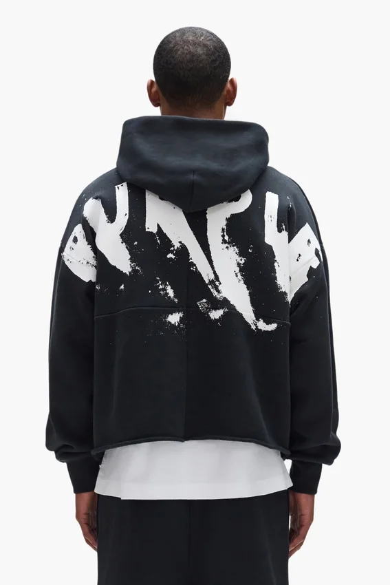 Sudadera con capucha y logotipo pintado