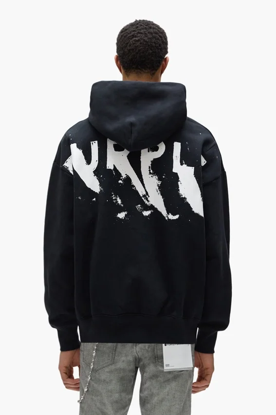 Sudadera con capucha y logotipo pintado