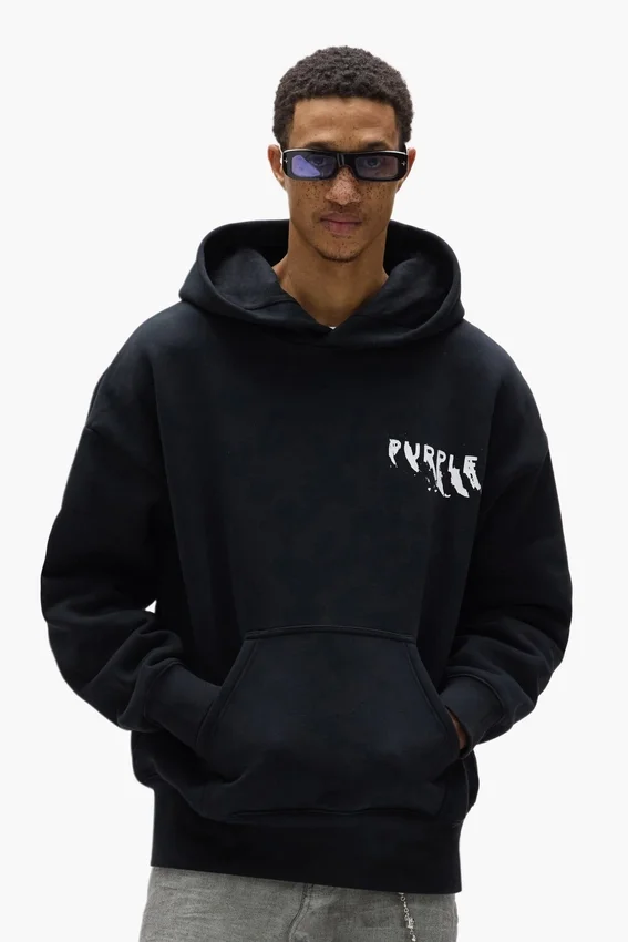 Sudadera con capucha y logotipo pintado