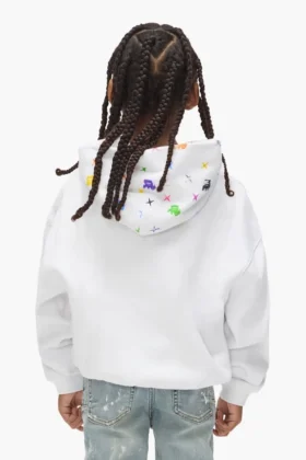 Sudadera con capucha y monograma pintado para niños