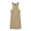 Vestido con corte acanalado y logotipo