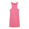 Vestido con corte acanalado y logotipo